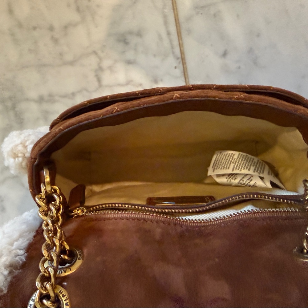 Ralph Lauren Suede Small Bradley Convertible Bag - Picture 15 of 16